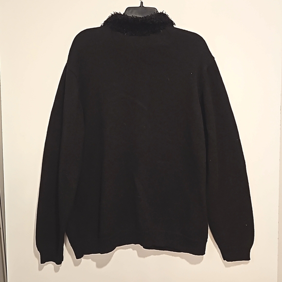 Investments black long sleeve button-down Christmas sweater ornaments XL office - Picture 5 of 9